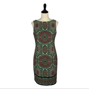 London Times Bohemian Colorful Sleeveless Dress